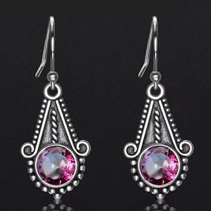 Jewelry - Sale🎊 Boho silver Mystic fire topaz earrings Jewelry - Sale🎊 Boho silver Mystic fire topaz earrings